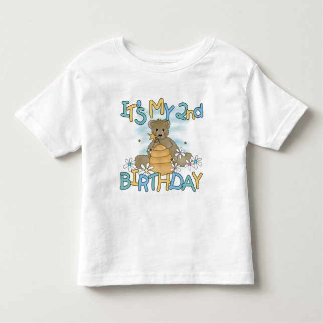 Honey Bear 2nd Birthday T-shirts and Gifts (Front)