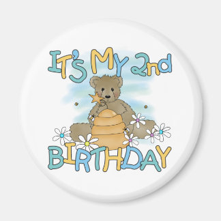 Honey Bear 2nd Birthday T-shirts and Gifts Magnet