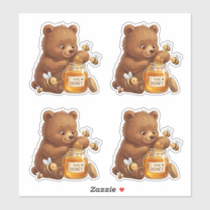 Honey Bear and Bees Custom-Cut Vinyl