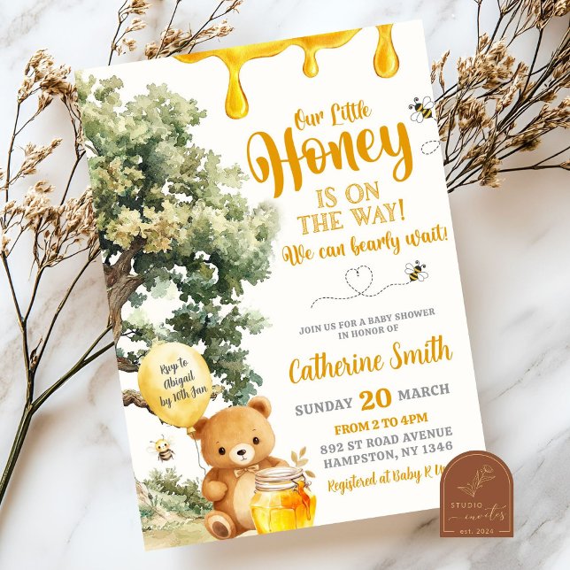 Honey Bear Baby Shower Invitation (Creator Uploaded)