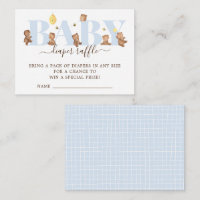 Honey Bear Diaper Raffle Enclosure Card