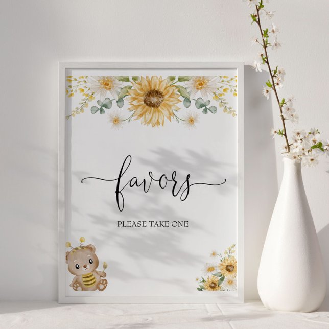Honey Bear Favours Baby Shower Poster (Creator Uploaded)