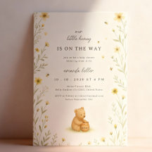 Honey Bear Floral Baby Birthday