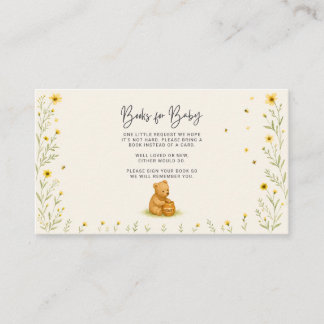 Honey Bear Floral Baby Of Books  Place Card