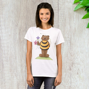 Honey Bear Holding Flowers T-Shirt