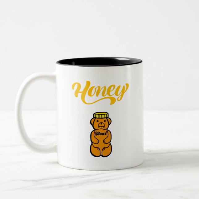 Honey Bear pet name Two-Tone Coffee Mug (Left)