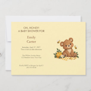 Honey Bear Picnic Baby Shower Invitation