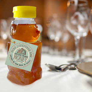 Honey Bear Product Tag with Skep Little Bear Bees