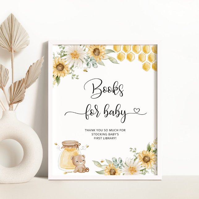 Honey bear sunflower books for baby Poster (Creator Uploaded)