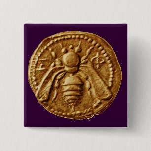 HONEY BEE 15 CM SQUARE BADGE