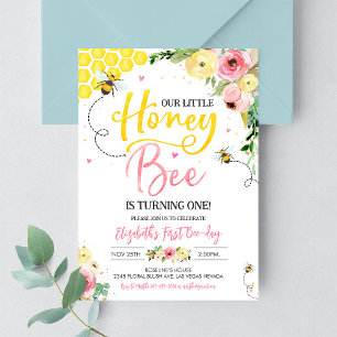 Honey Bee 1st Birthday Invitation Sweet One