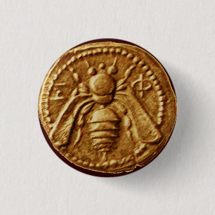 HONEY BEE 3 CM ROUND BADGE