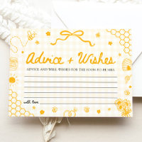 Honey Bee Advice and Wishes Bridal Shower Game