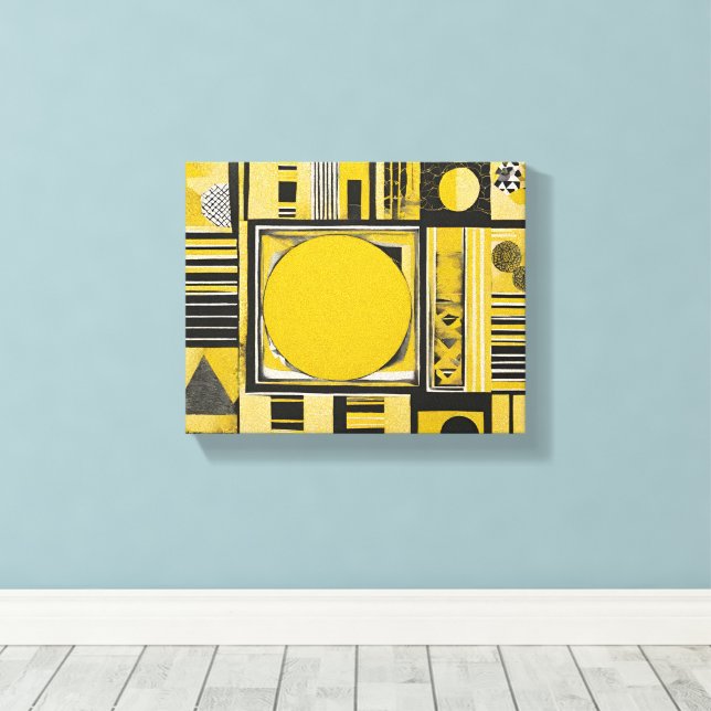 Honey Bee AI art Stretched Canvas Print (Insitu(Wood Floor))
