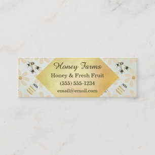 Honey Bee and Flower Mini Business Card