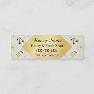 Honey Bee and Flower Mini Business Card