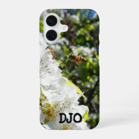 Honey Bee and Pear Blossom with your initials