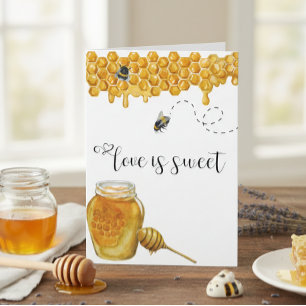 Honey Bee Anniversary Love is Sweet Card