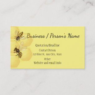 Honey Bee Apiary Business Custom Card