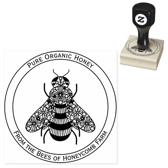 Honey Bee Apiary Rubber Stamp (Creator Uploaded)