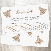 Honey Bee Baby Shower Diaper Raffle
