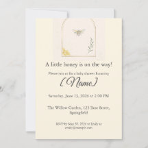 Honey Bee Baby Shower, Editable
