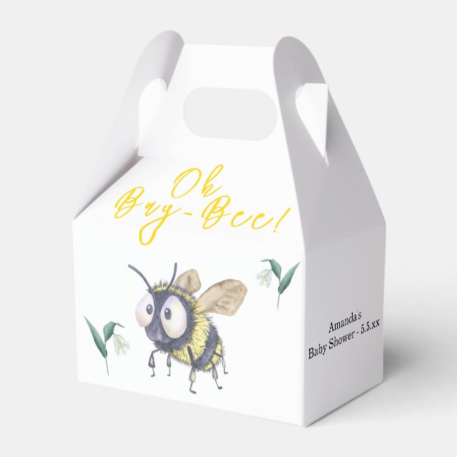 Honey Bee Baby Shower Favour Box (Front Side)
