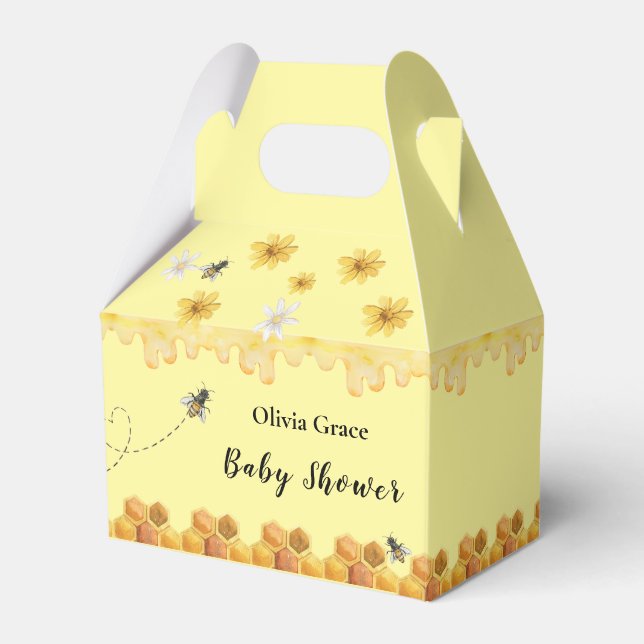 Honey Bee  Baby Shower Favour Box (Front Side)