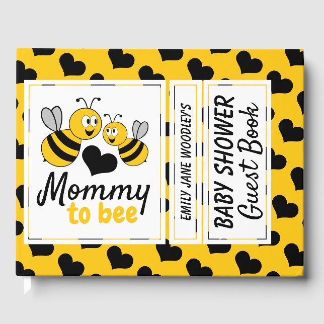 Honey Bee, Baby Shower Guest Book (Front)