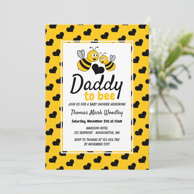 Honey Bee, Baby Shower Invitation (Standing Front)