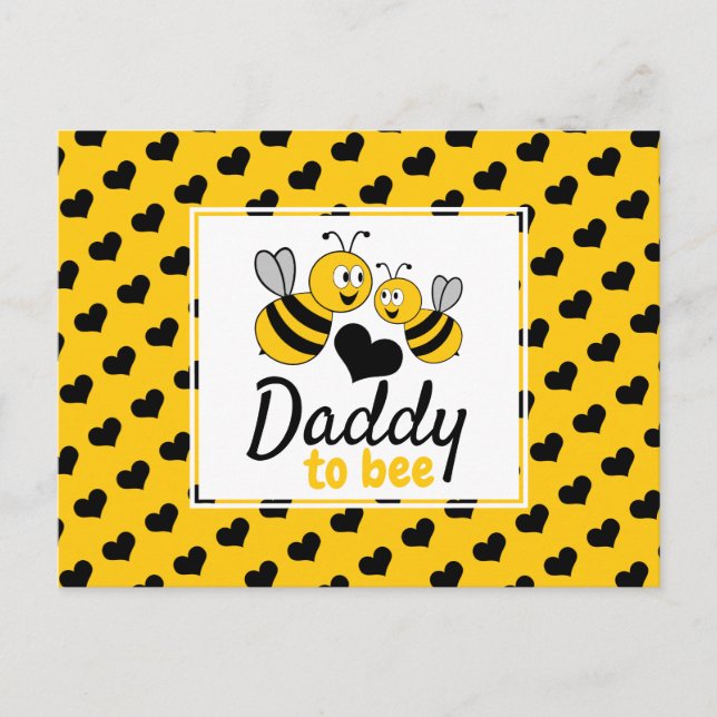 Honey Bee, Baby Shower Invitation Postcard (Front)