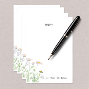 Honey Bee Baby Shower thank you note card
