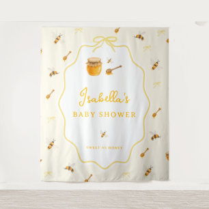 Honey Bee Baby Shower Yellow Sweet as Honey Tapestry