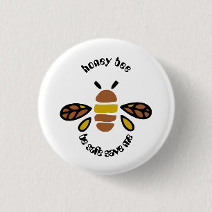 Honey bee badge rond - petit