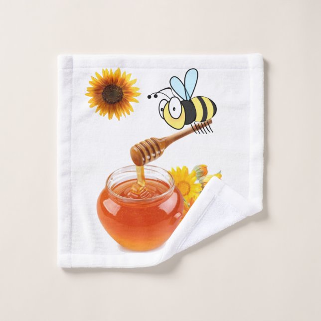 Honey Bee Bathroom Towel Sets (Wash Cloth)