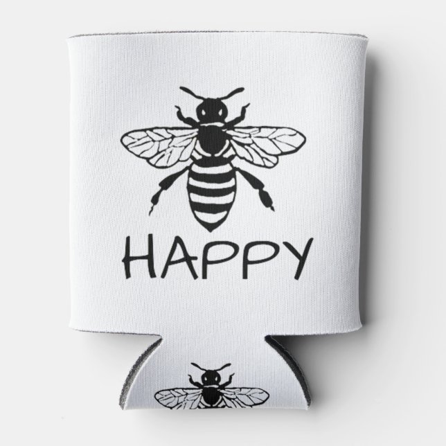 Honey Bee/ Be Happy Can Cooler (Front)