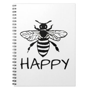 Honey Bee/ Be Happy Notebook