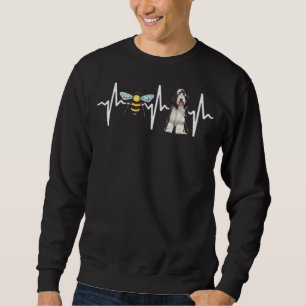 Honey Bee Bearded Collie Heartbeat Dog Sweatshirt