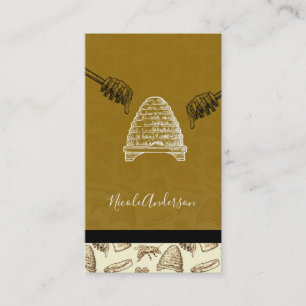 Honey Bee Beehive Vintage Chic Organic Natural Business Card