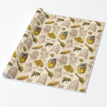 Honey Bee Beehive Vintage Organic Natural Nature Wrapping Paper<br><div class="desc">Wrapping Paper</div>