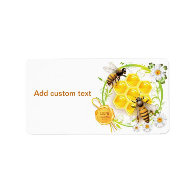 Honey Bee Beekeeper Apairist Custom Label (Front)