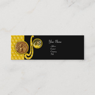 HONEY BEE ,BEEKEEPER APIARIST MONOGRAM MINI BUSINESS CARD