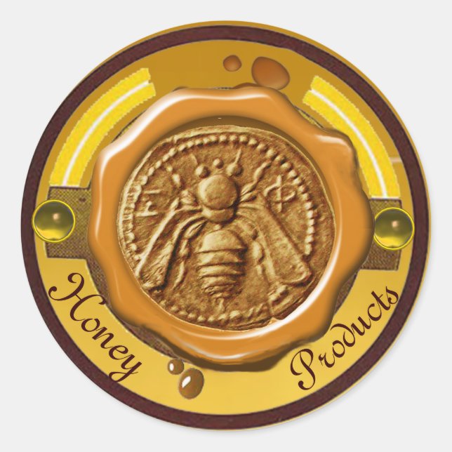 HONEY BEE / BEEKEEPER BEEKEEPING BROWN WAX SEAL (Front)