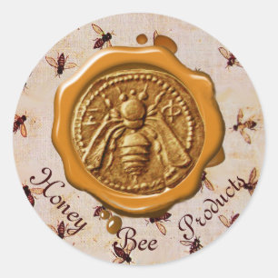HONEY BEE / BEEKEEPER BEEKEEPING BROWN WAX SEAL
