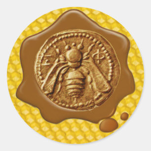 HONEY BEE,BEEKEEPER BEEKEEPING BROWN WAX SEAL