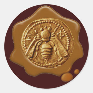 HONEY BEE,BEEKEEPER BEEKEEPING BROWN WAX SEAL