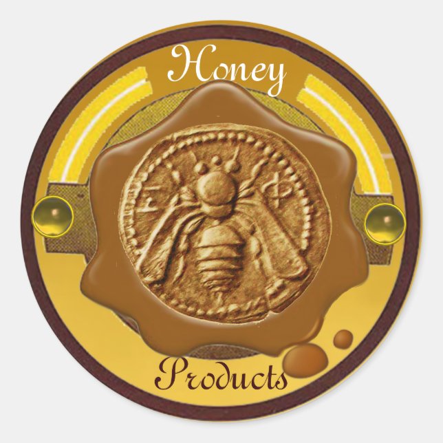 HONEY BEE / BEEKEEPER BEEKEEPING BROWN WAX SEAL (Front)