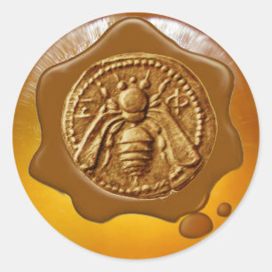 HONEY BEE,BEEKEEPER BEEKEEPING BROWN WAX SEAL