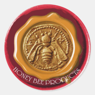 HONEY BEE BEEKEEPER BEEKEEPING RED BROWN WAX SEAL
