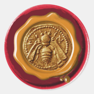 HONEY BEE BEEKEEPER BEEKEEPING RED BROWN WAX SEAL